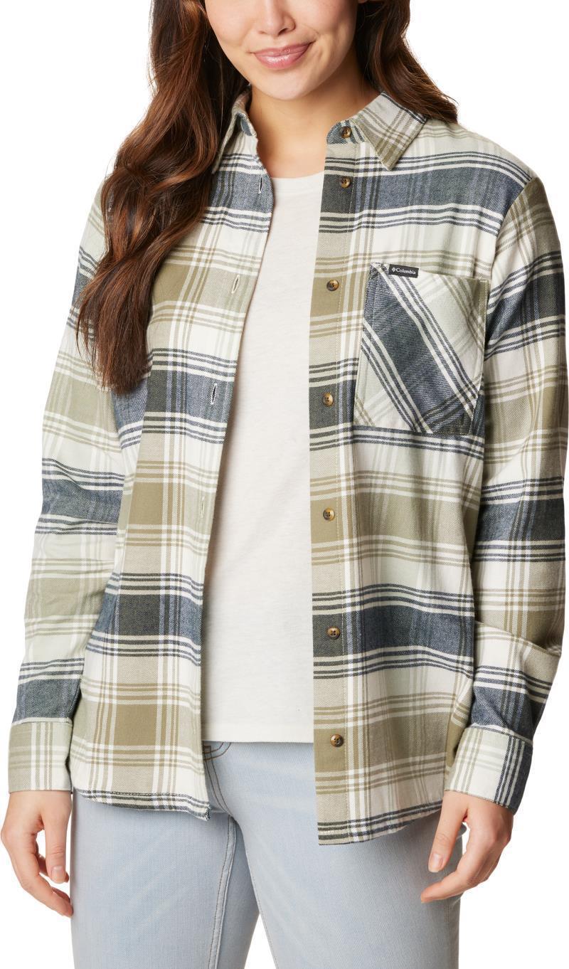 Calico Basin Flannel LS Shirt - Womens - Stone Green Dimensional Buffalo 3