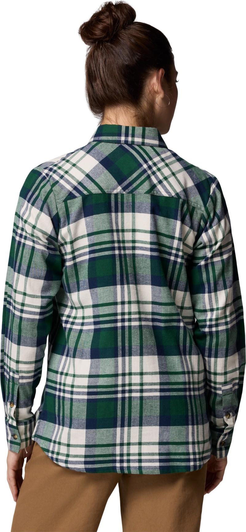 Calico Basin Flannel LS Shirt - Womens - rain forest multi plaid 1