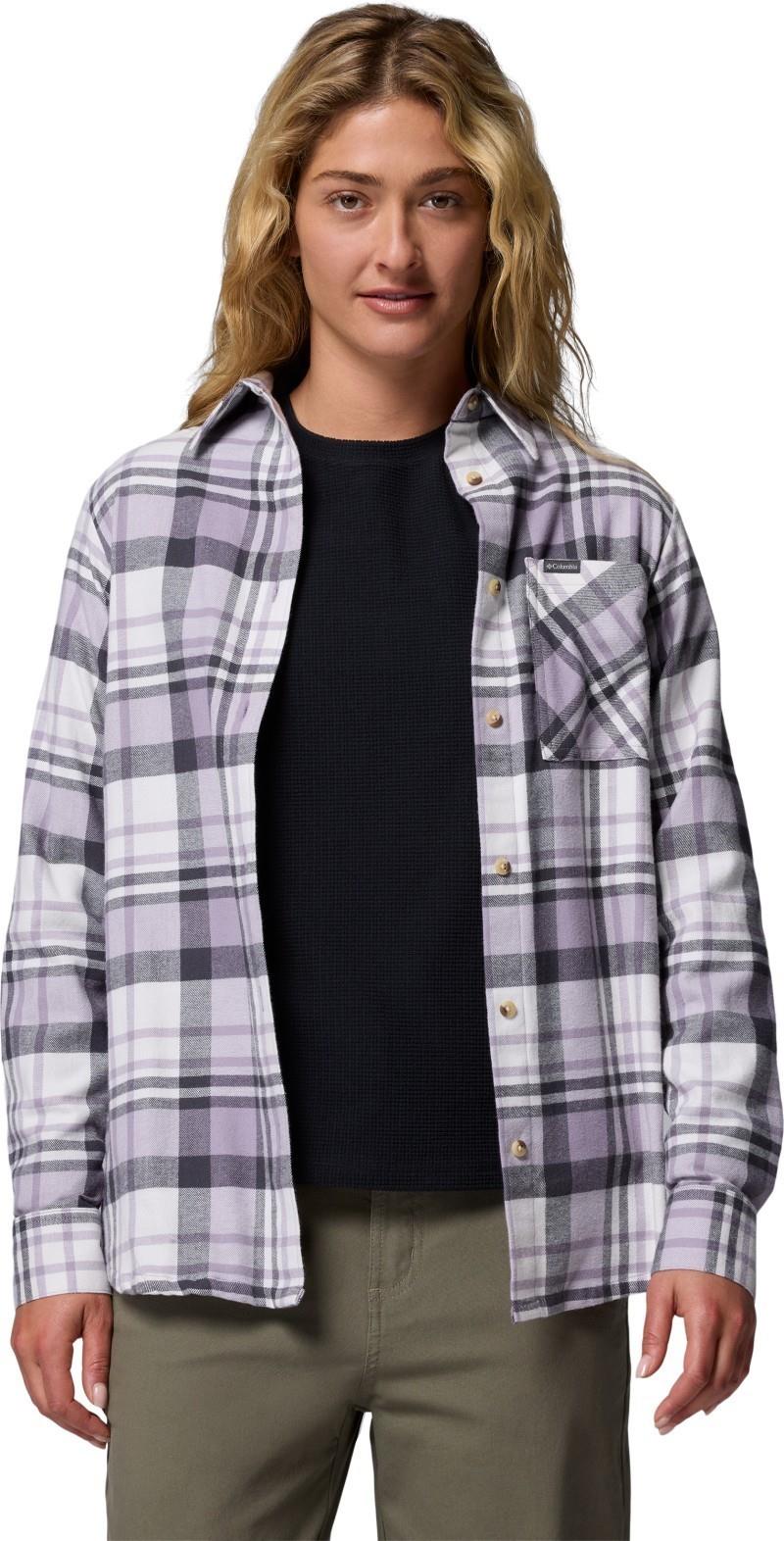 Calico Basin Flannel LS Shirt - Womens - shark multi plaid 1