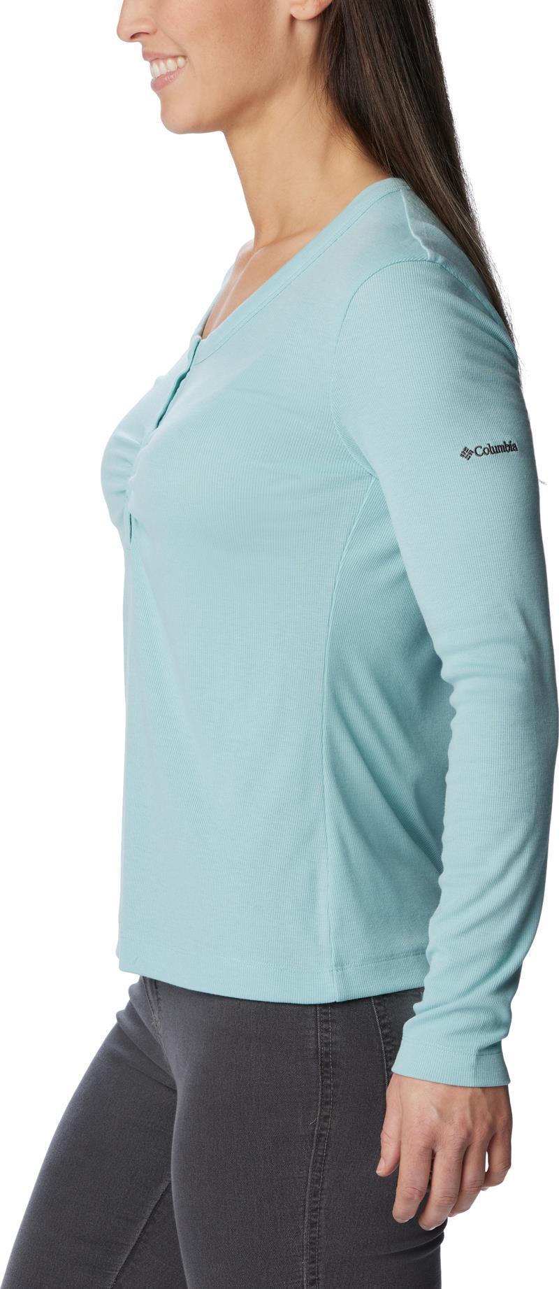 Calico Basin Ribbed LS Shirt - Womens - Aqua Haze 4