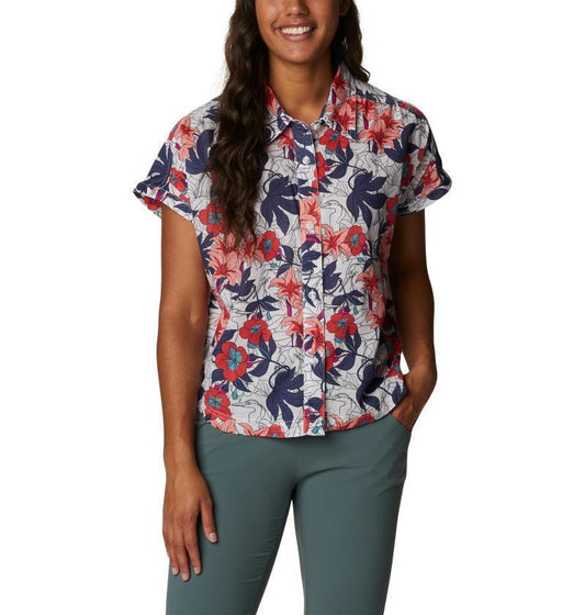 Camp Henry IV SS Shirt - Womens - White Lakeshore Floral Multi 1