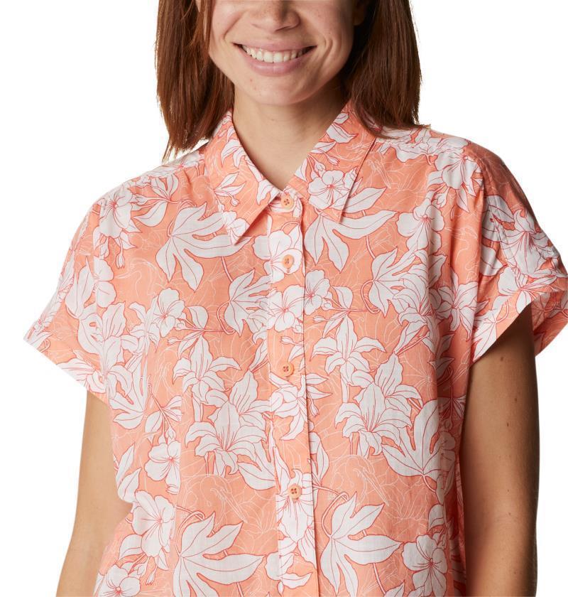Camp Henry IV SS Shirt - Womens - coral reef lakeshore floral 1