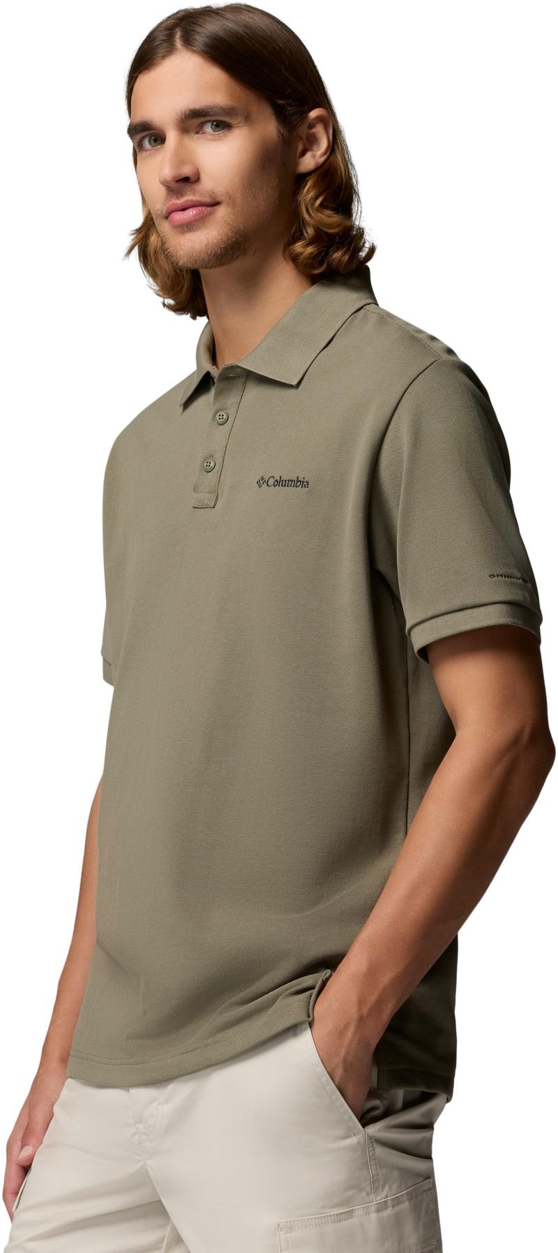 Carter Ridge Pique Polo - Mens - stone green 1