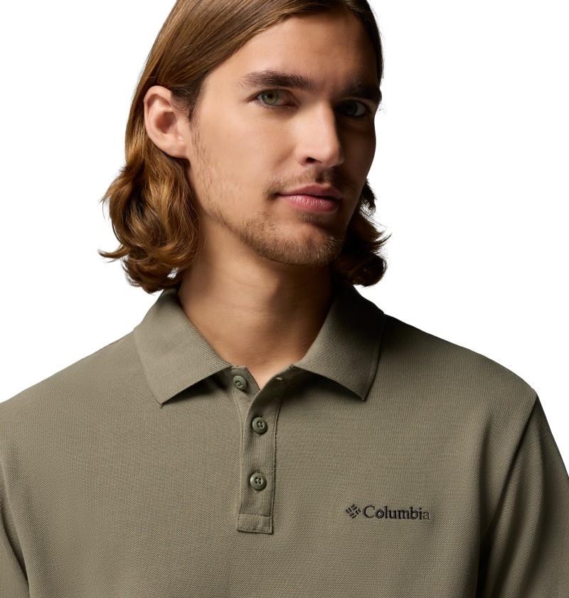 Carter Ridge Pique Polo - Mens - stone green 1