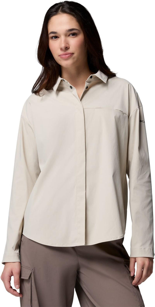 Chill Creek LS Shirt - Womens - dark stone 1