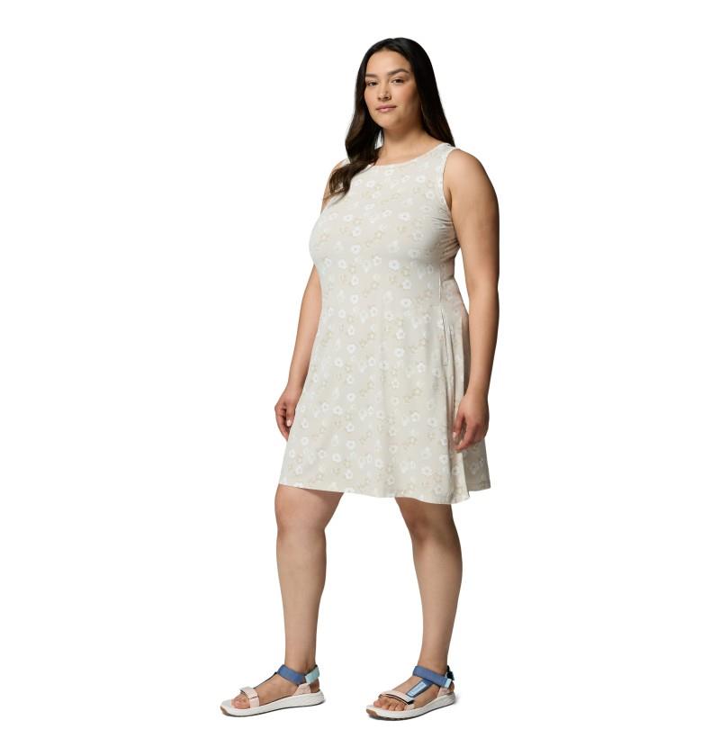 Chill River Dress, Printed, Extended - Womens - dark stone / floweret 1