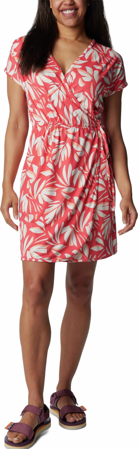 Chill River Print Wrap Dress, Extended - Juicy Areca 1