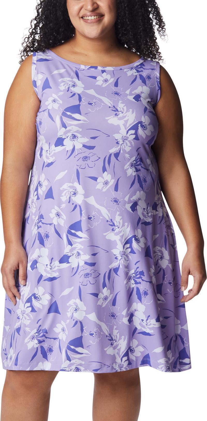 Chill River Printed Dress, Extended - Frosted Purple / Pop Flora Tonal 1