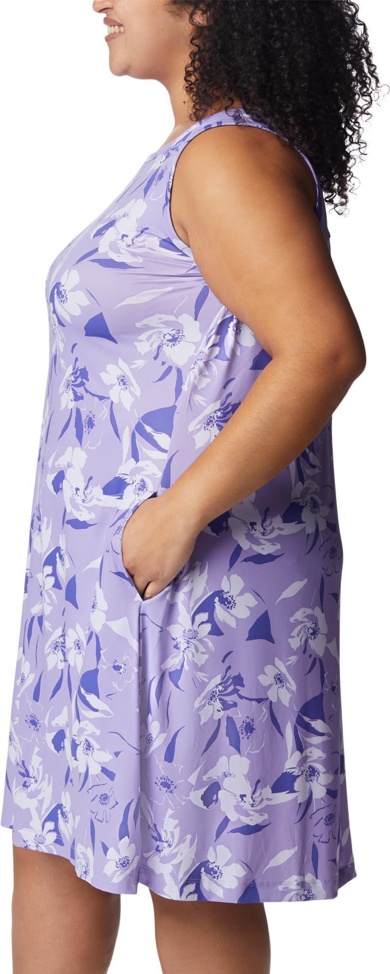 Chill River Printed Dress, Extended - Frosted Purple / Pop Flora Tonal 2