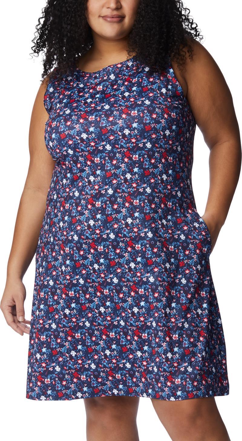 Chill River Printed Dress, Extended - Nocturnal / Mini Hibiscus 1