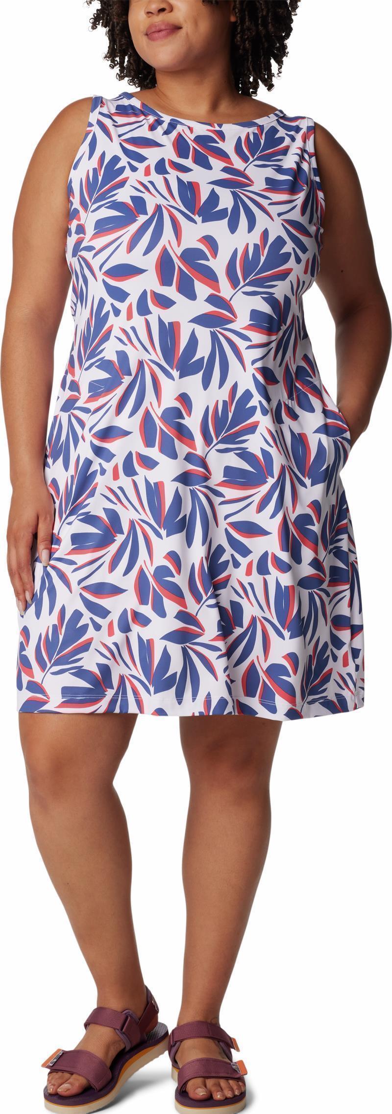 Chill River Printed Dress, Extended - White Areca 1