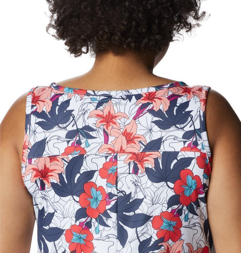 Chill River Printed Dress, Extended - White Lakeshore Floral Multi 5
