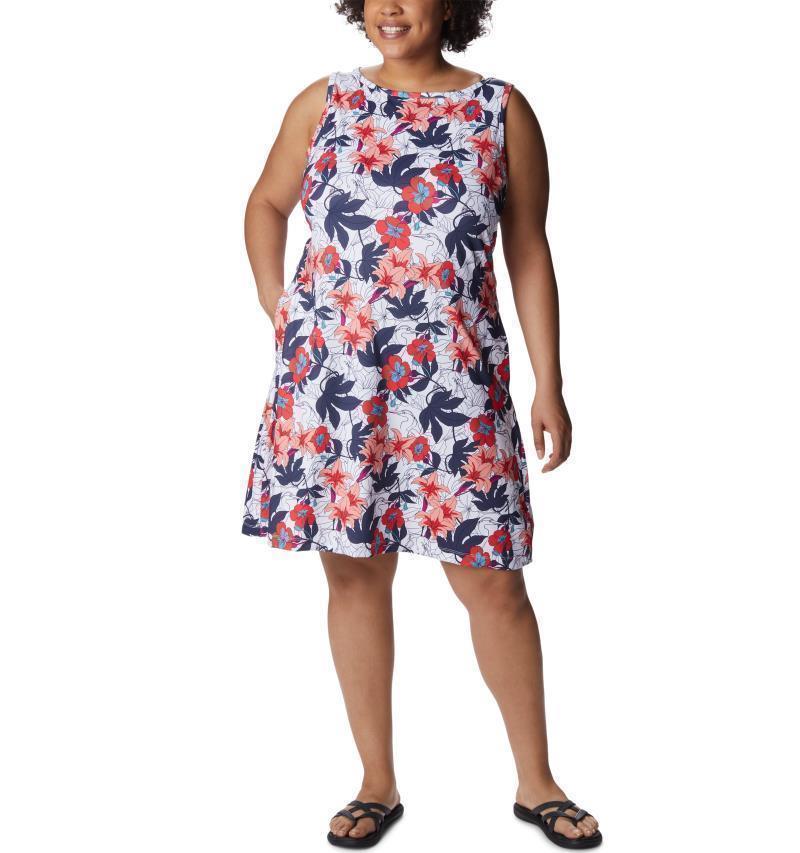 Chill River Printed Dress, Extended - White Lakeshore Floral Multi 1