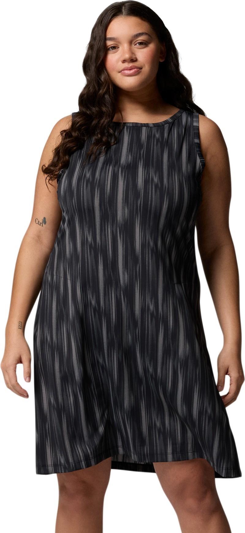 Chill River Printed Dress, Extended - black / shimmer 1