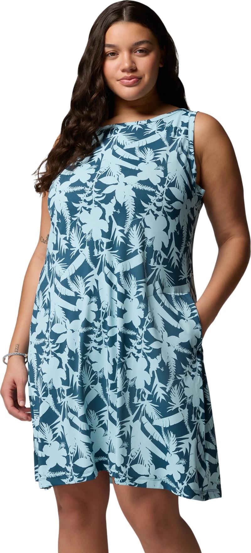 Chill River Printed Dress, Extended - everblue / shimmer 1