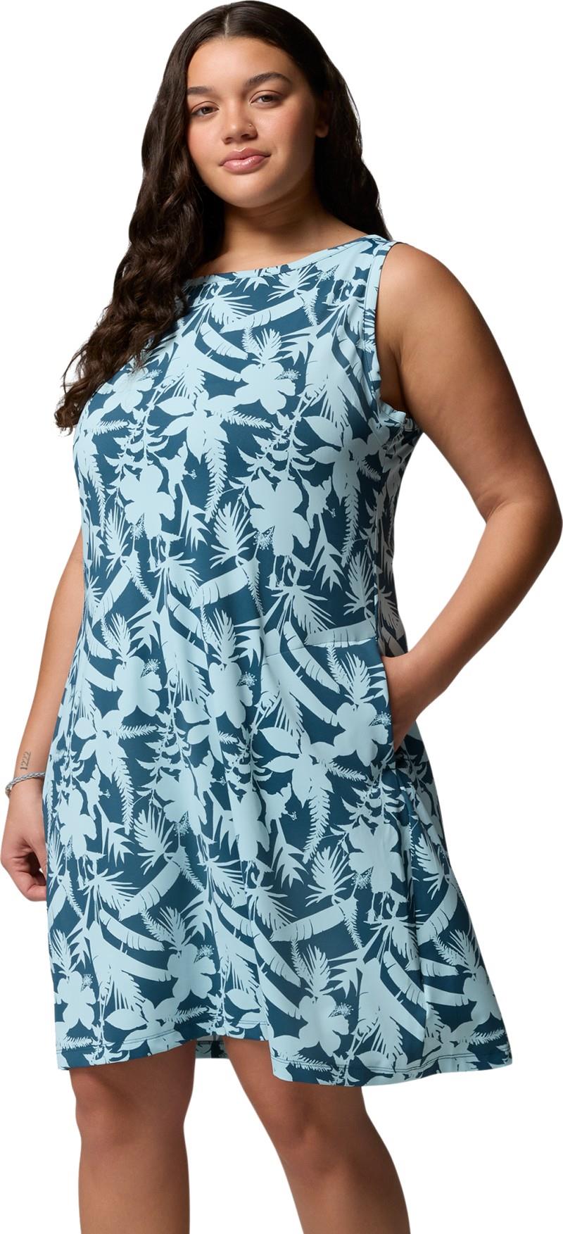 Chill River Printed Dress, Extended - everblue / shimmer 1
