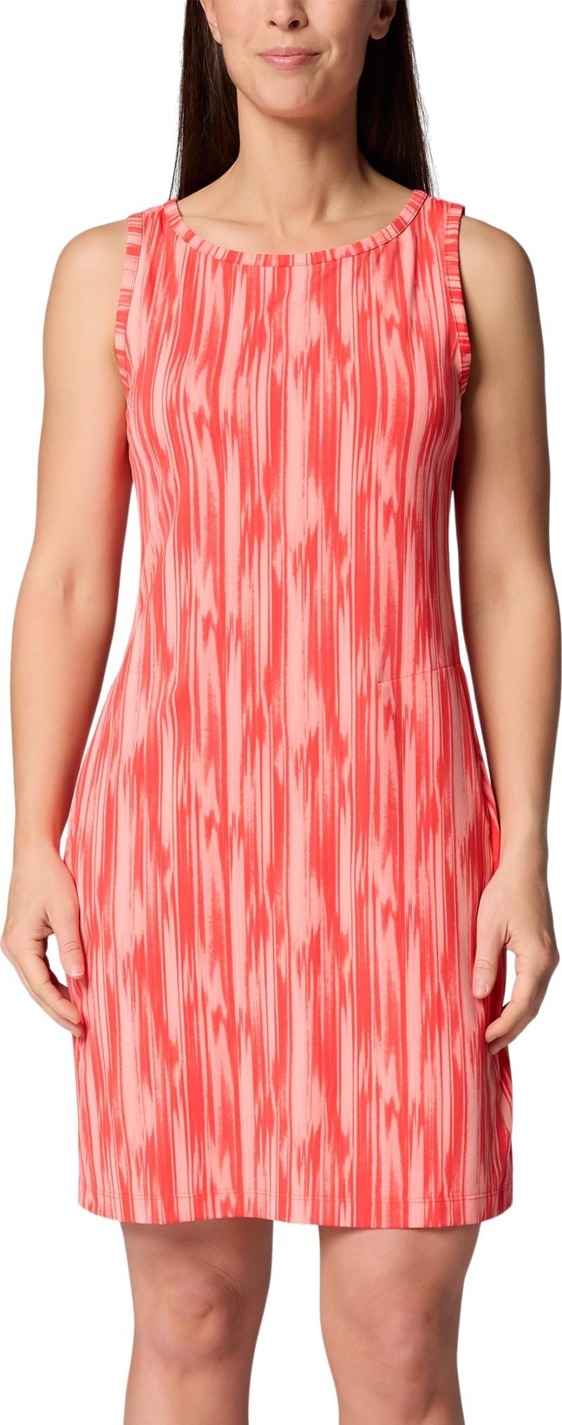 Chill River Printed Dress, Extended - poppy red / shimmer 1