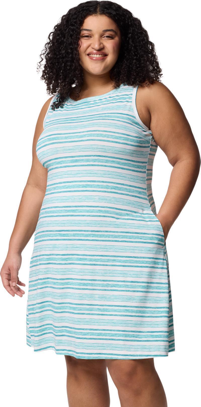 Chill River Printed Dress, Extended - spray spaced stripe 1