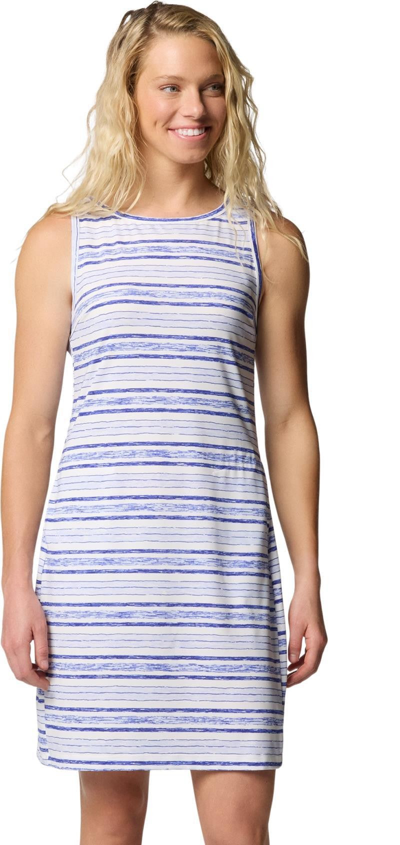 Chill River Printed Dress - snowdrift spaced stripe 1