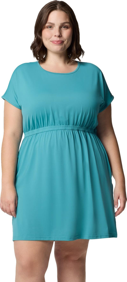 Chill River SS Dress, Extended - teal 1