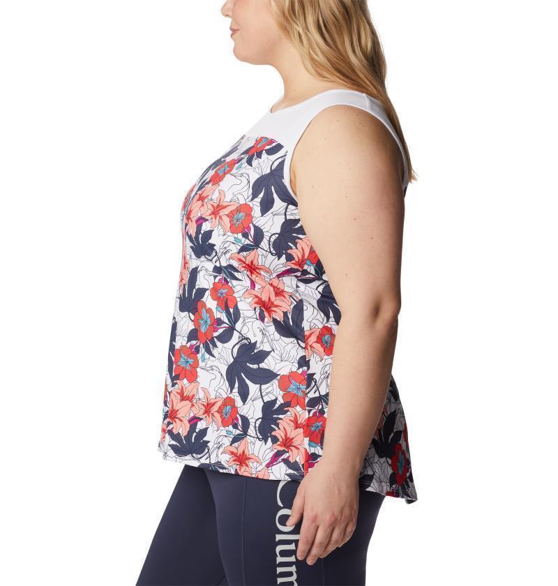 Chill River Tank, Extended - Womens - White Lakeshore Floral Multi 2