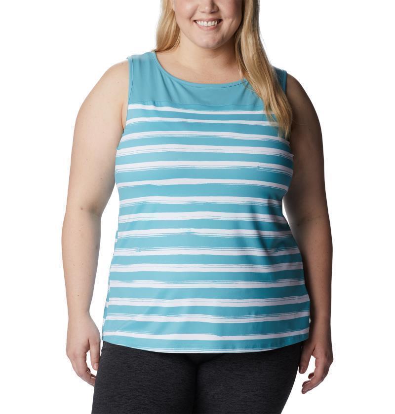 Chill River Tank, Extended - Womens - sea wave brush stripe 1