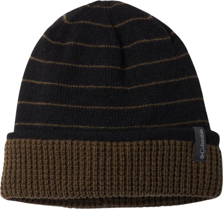 City Trek Reversible Beanie - Black Stripe / Olive Green 1