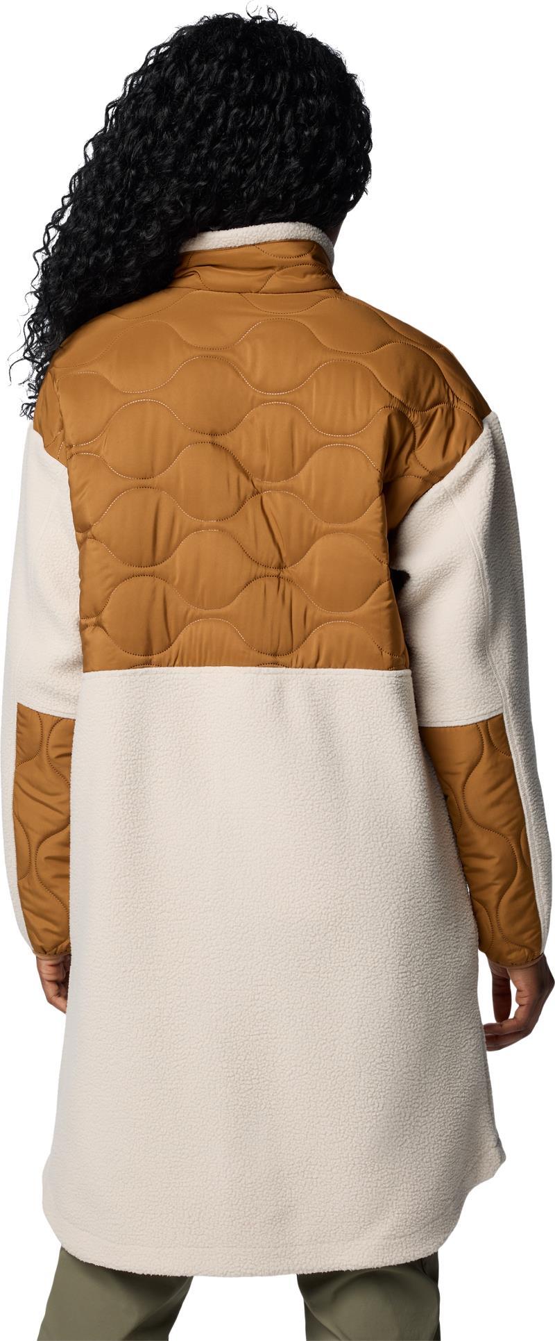 Cloud Point Long Fleece - Womens - camel brown / dark stone 1
