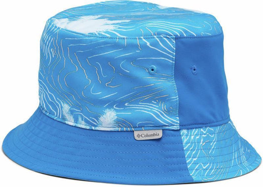 Columbia Bucket Hat - Youth - Compass Blue Topo Palms / Bright Indigo 1