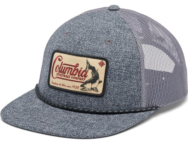 Columbia Flat Brim Snap Back - Grill Heather / West Fish 1