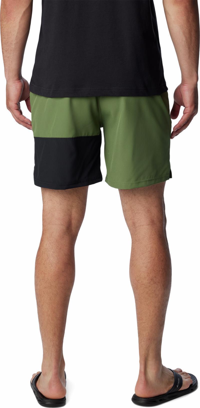 Columbia Hike Color Block Shorts, 7" Inseam - Mens - canteen / black 1