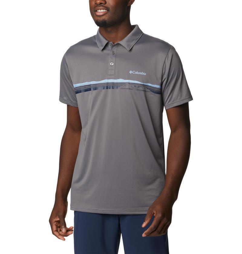 Columbia Hike Novelty Polo - Tall - Mens - City Grey 1