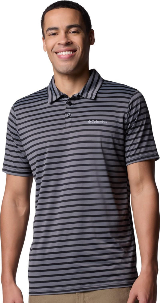 Columbia Hike Striped Polo - Mens - black / city grey stripe 1