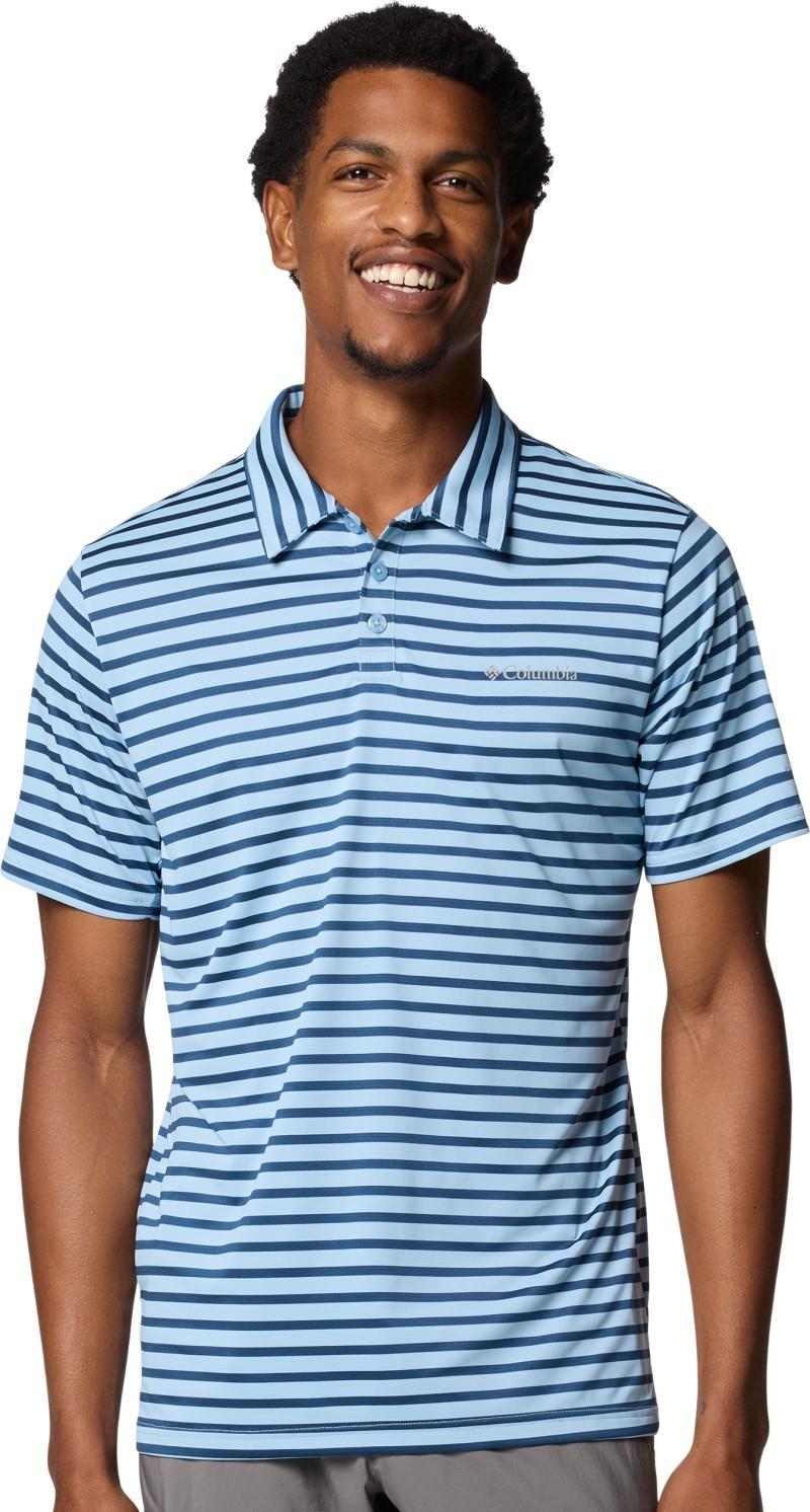 Columbia Hike Striped Polo - Mens - ripple blue / dark mountain stripe 1