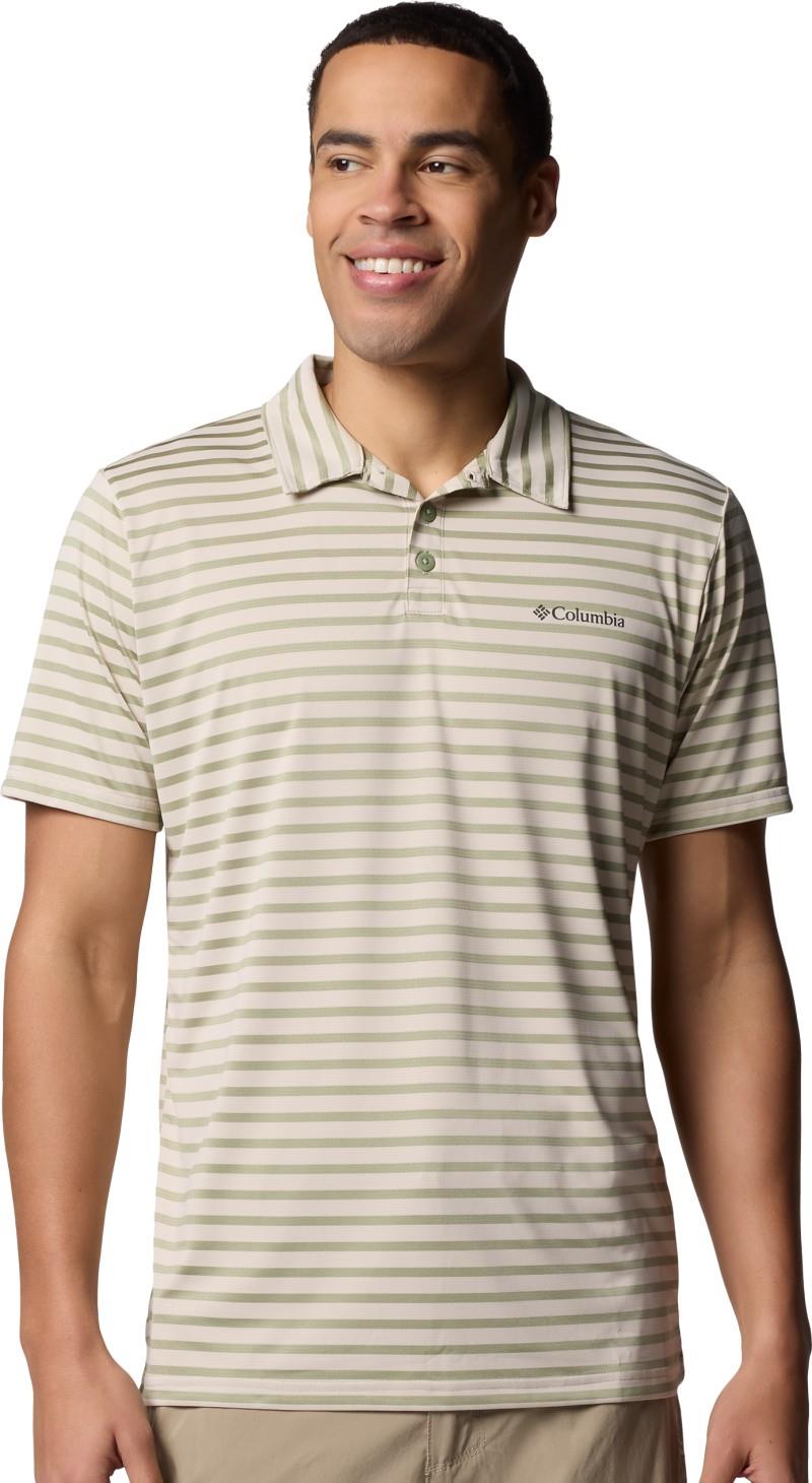 Columbia Hike Striped Polo - Mens - safari / dark stone stripe 1