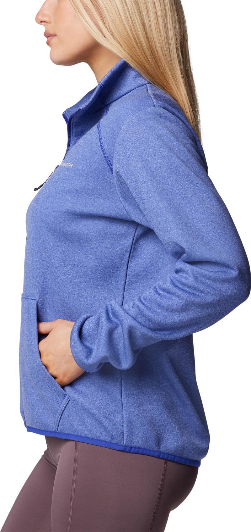 Columbia Hike Tech Fleece Full Zip, Extended - Womens - Clematis Blue Heather 5