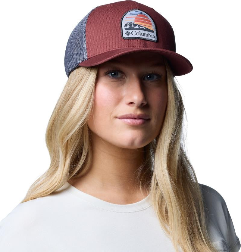 Columbia Mesh Ball Cap - spice / city grey / peaceful perspective 1