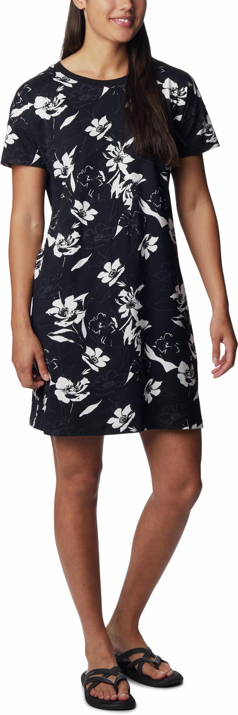 Columbia Park Printed Dress - Black / Pop Flora 3