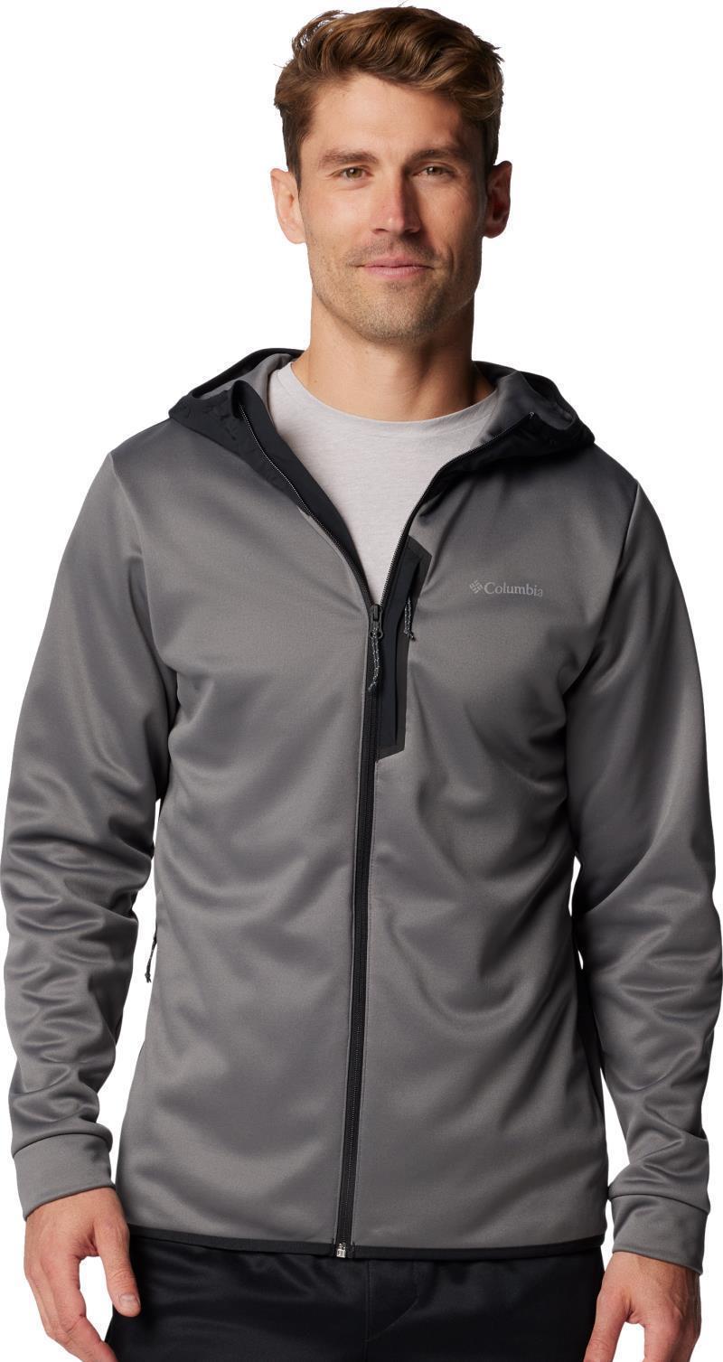 Columbia Tech Fleece Full Zip Hoodie - Mens - City Grey / Black 1