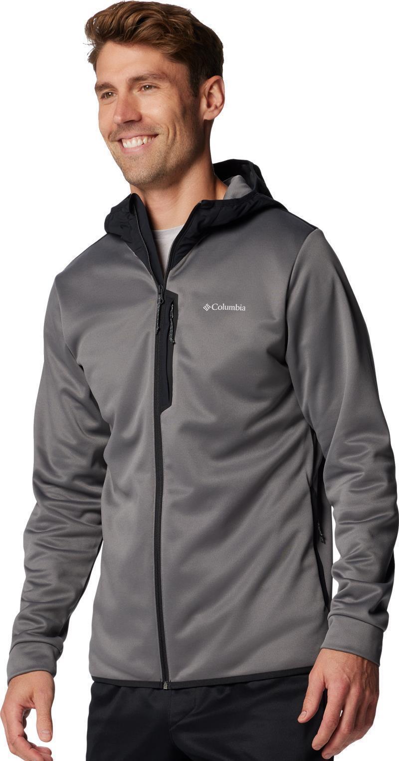 Columbia Tech Fleece Full Zip Hoodie - Mens - City Grey / Black 2