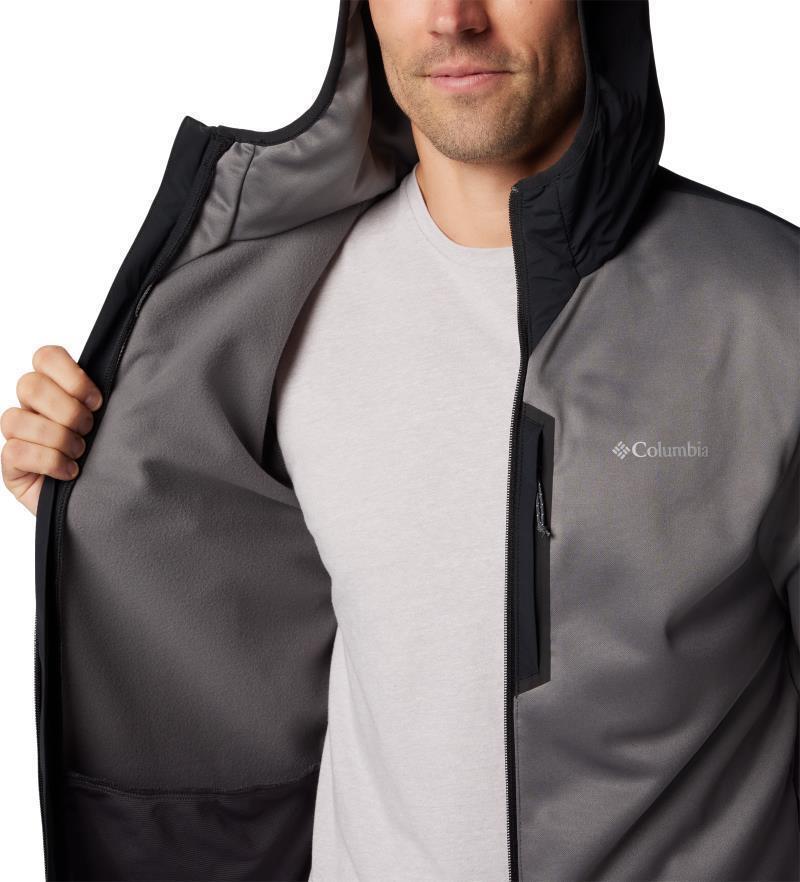 Columbia Tech Fleece Full Zip Hoodie - Mens - City Grey / Black 4