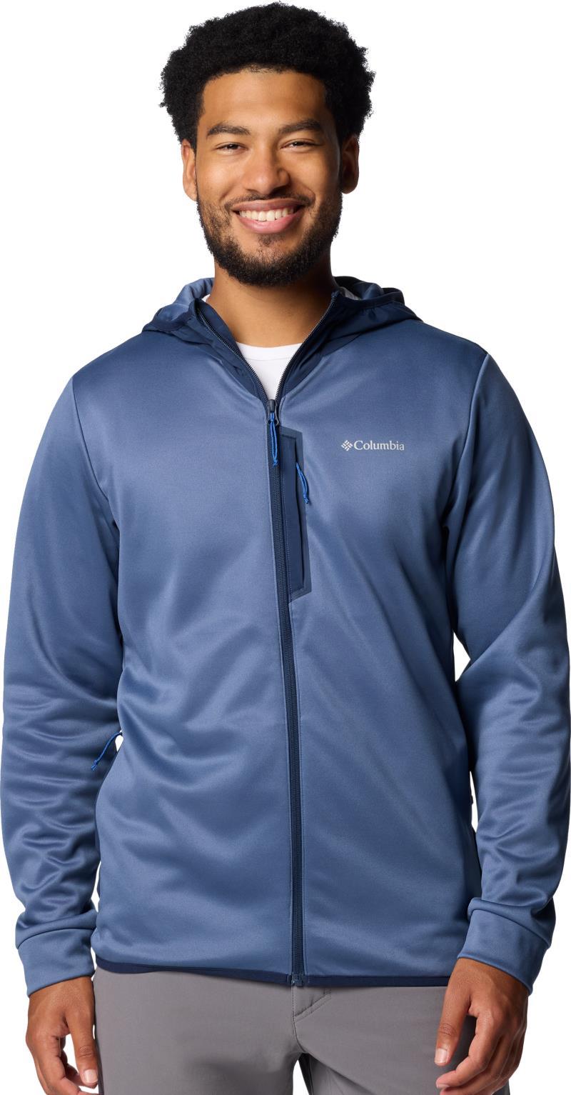 Columbia Tech Fleece Full Zip Hoodie - Mens - Dark Mountain / Collegiate Navy 1