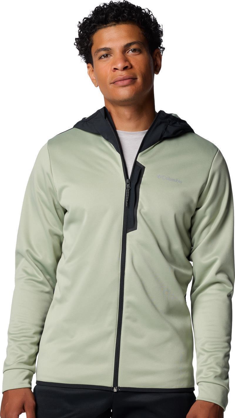 Columbia Tech Fleece Full Zip Hoodie - Mens - Safari / Black 1