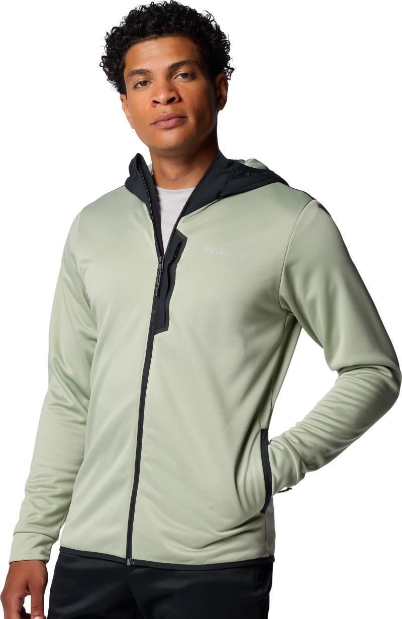Columbia Tech Fleece Full Zip Hoodie - Mens - Safari / Black 2