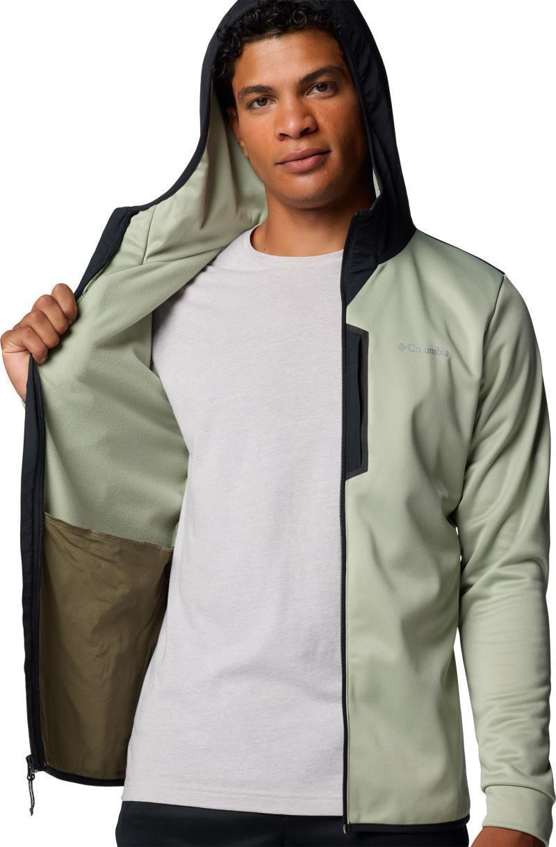 Columbia Tech Fleece Full Zip Hoodie - Mens - Safari / Black 3