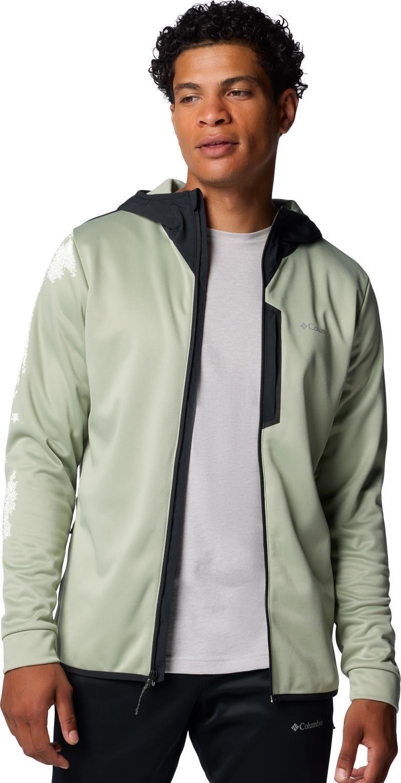Columbia Tech Fleece Full Zip Hoodie - Mens - Safari / Black 4