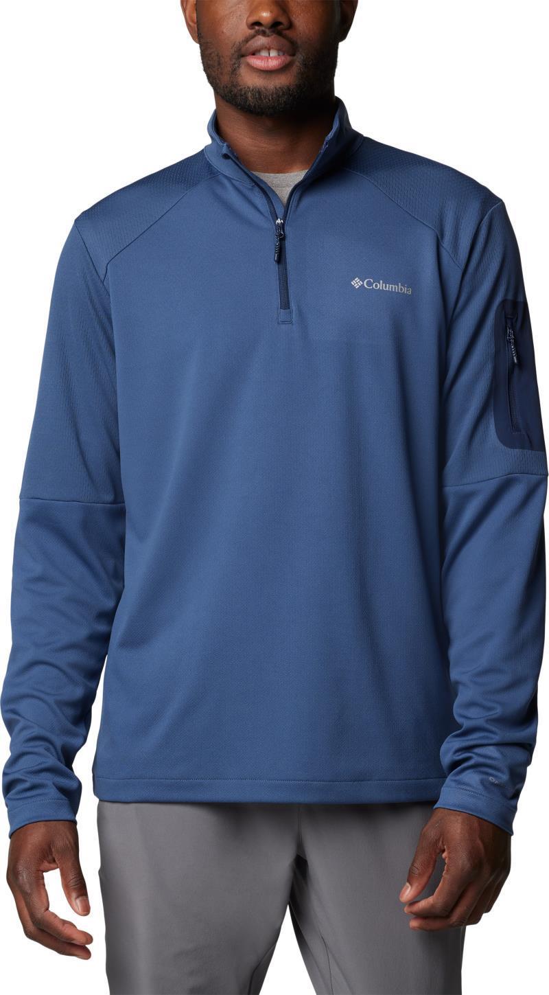 Columbia Tech Knit 1/4 Zip, Extended - Mens - Dark Mountain / Collegiate Navy 1