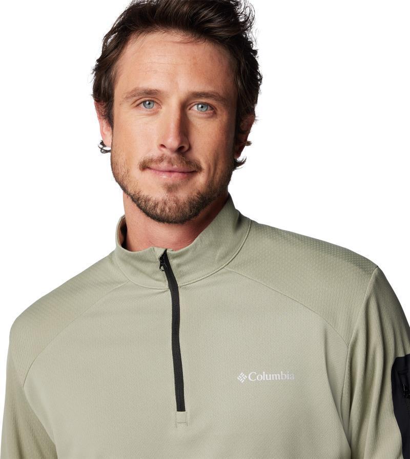 Columbia Tech Knit 1/4 Zip, Extended - Mens - Safari / Black 3