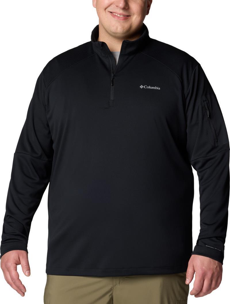 Columbia Tech Knit 1/4 Zip, Extended - Mens - black 1