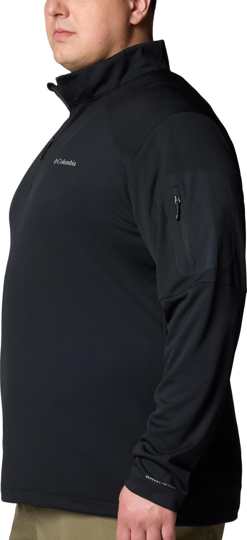 Columbia Tech Knit 1/4 Zip, Extended - Mens - black 1